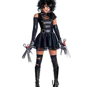 Women’s Scissorhands Costume - Black and Silver